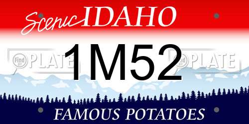 1M52 Idaho License Plate