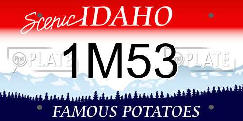 1M53 Idaho License Plate
