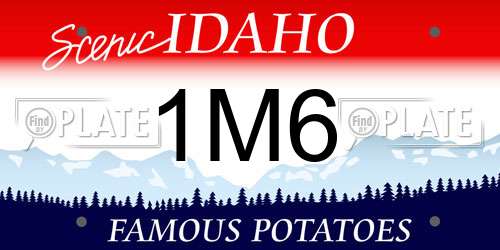 1M6 Idaho License Plate
