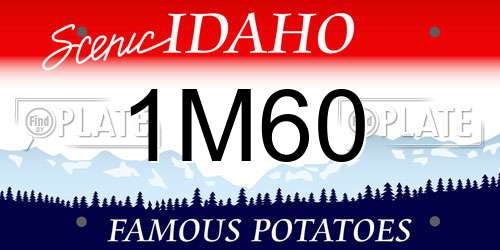 1M60 Idaho License Plate