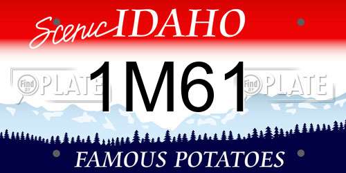1M61 Idaho License Plate