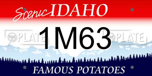 1M63 Idaho License Plate