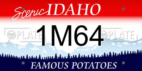 1M64 Idaho License Plate