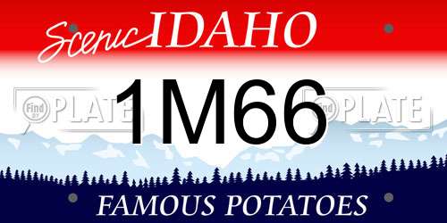 1M66 Idaho License Plate