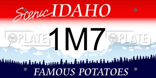 1M7 Idaho License Plate