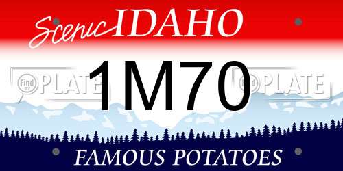 1M70 Idaho License Plate