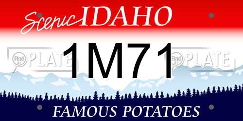 1M71 Idaho License Plate
