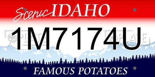 1M7174U Idaho License Plate