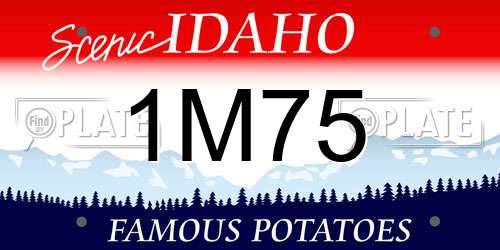1M75 Idaho License Plate