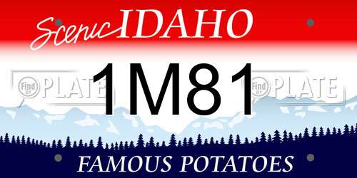 1M81 Idaho License Plate