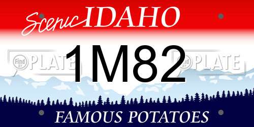1M82 Idaho License Plate