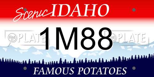 1M88 Idaho License Plate