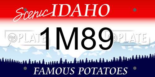 1M89 Idaho License Plate