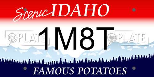 1M8T Idaho License Plate