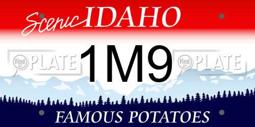1M9 Idaho License Plate