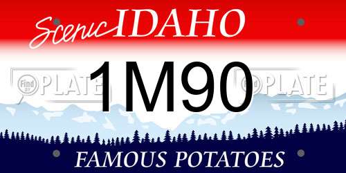 1M90 Idaho License Plate
