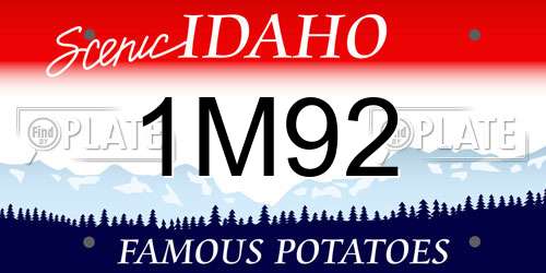 1M92 Idaho License Plate