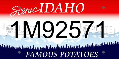 1M92571 Idaho License Plate