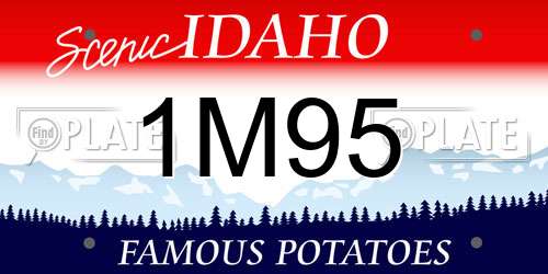 1M95 Idaho License Plate