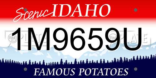 1M9659U Idaho License Plate