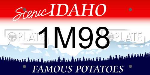 1M98 Idaho License Plate