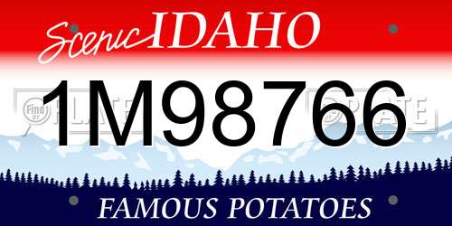 1M98766 Idaho License Plate