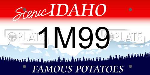 1M99 Idaho License Plate