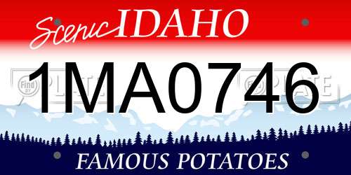 1MA0746 Idaho License Plate