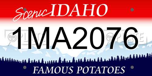 1MA2076 Idaho License Plate
