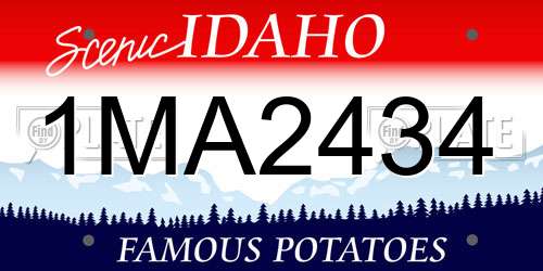 1MA2434 Idaho License Plate