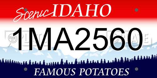 1MA2560 Idaho License Plate