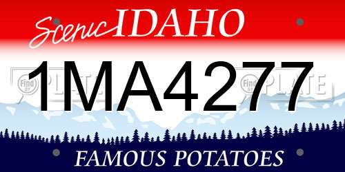 1MA4277 Idaho License Plate