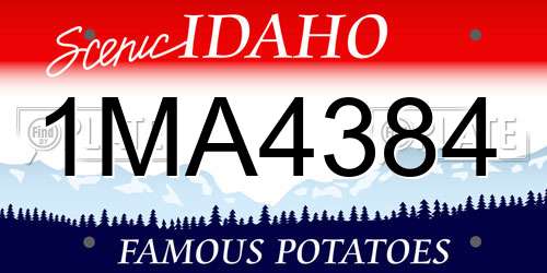 1MA4384 Idaho License Plate