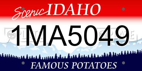 1MA5049 Idaho License Plate