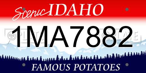 1MA7882 Idaho License Plate