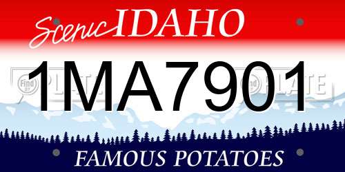 1MA7901 Idaho License Plate