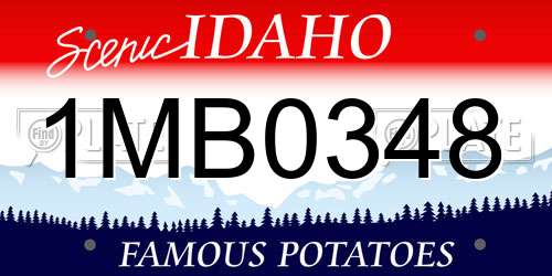 1MB0348 Idaho License Plate