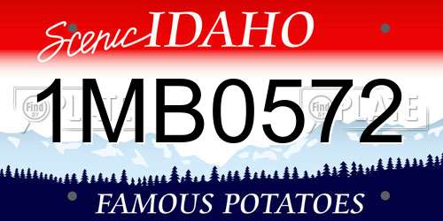 1MB0572 Idaho License Plate
