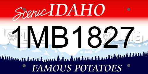 1MB1827 Idaho License Plate