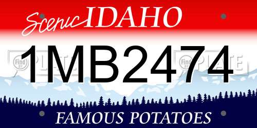 1MB2474 Idaho License Plate