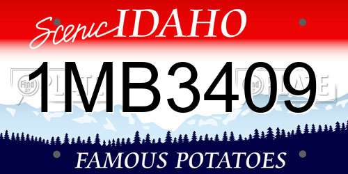 1MB3409 Idaho License Plate