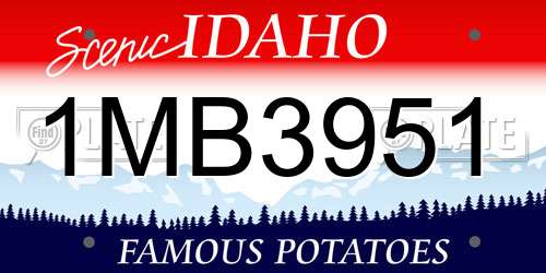 1MB3951 Idaho License Plate