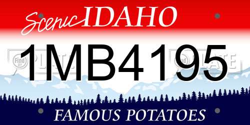 1MB4195 Idaho License Plate