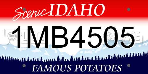 1MB4505 Idaho License Plate