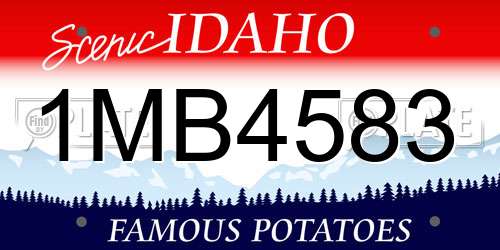 1MB4583 Idaho License Plate