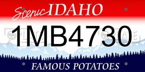 1MB4730 Idaho License Plate
