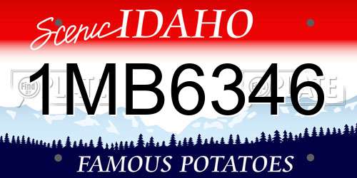 1MB6346 Idaho License Plate