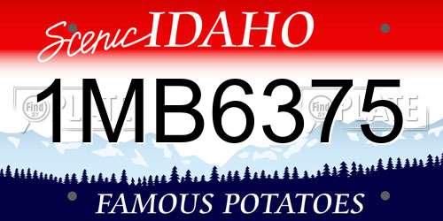 1MB6375 Idaho License Plate