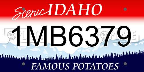 1MB6379 Idaho License Plate
