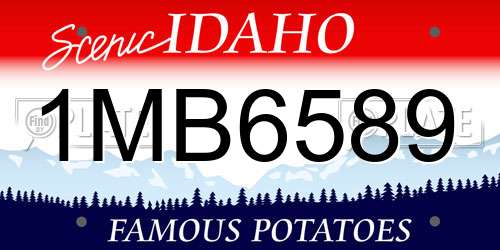 1MB6589 Idaho License Plate